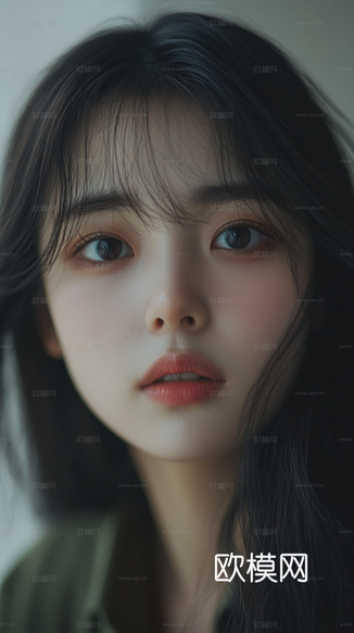美女人物肖像挂画装饰画下载(渲染图2)