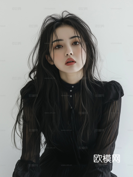 美女人物肖像挂画装饰画下载(渲染图2)