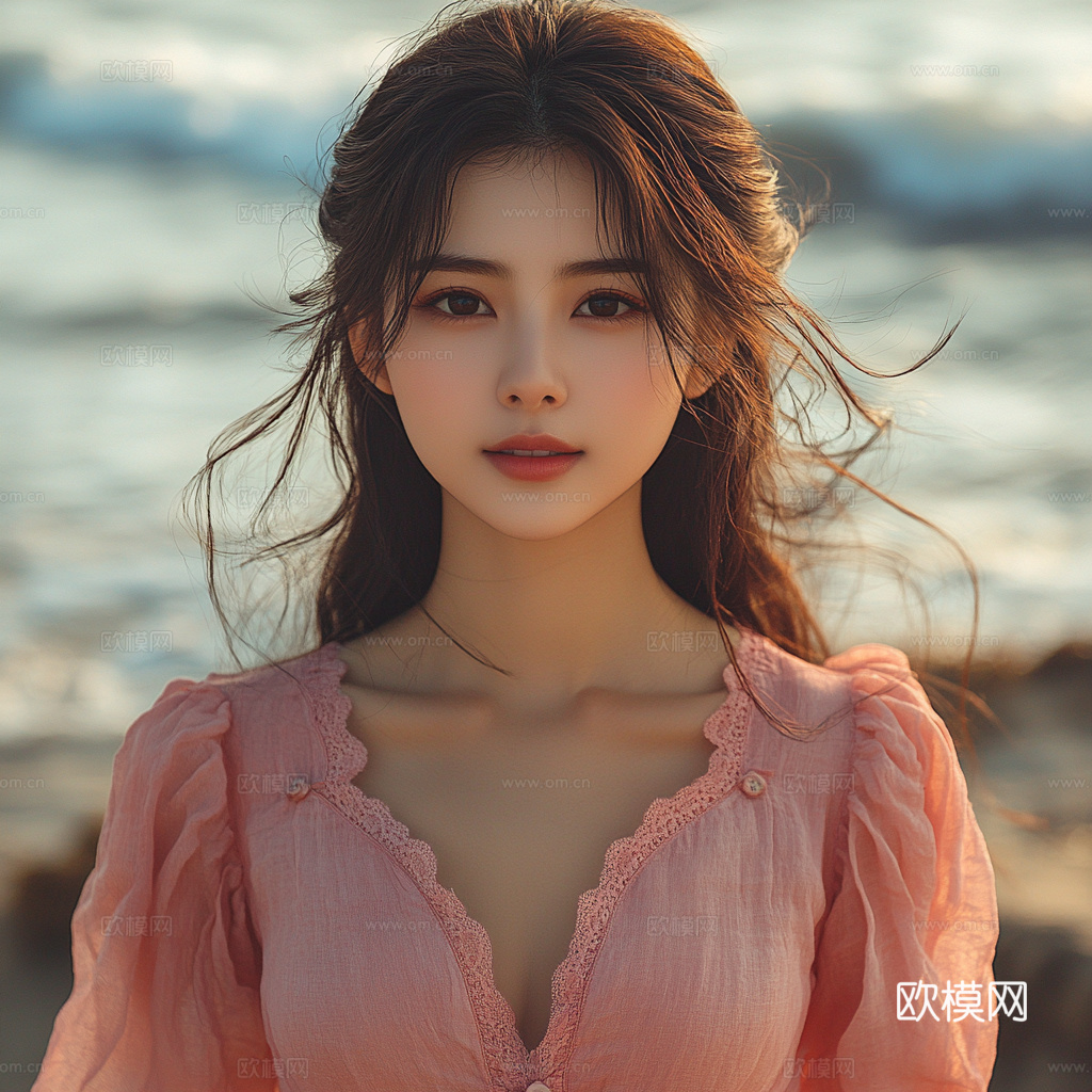 美女人物肖像挂画装饰画下载（渲染图8）