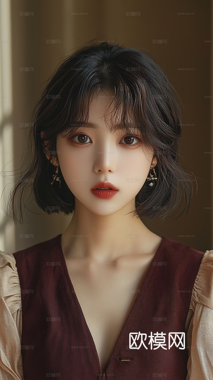 美女人物肖像挂画装饰画下载（渲染图7）