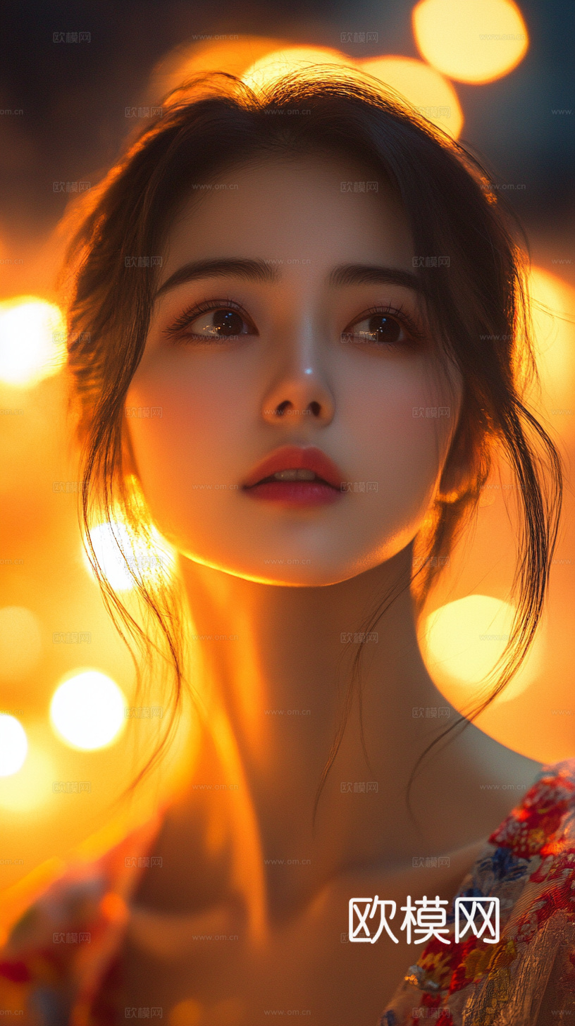 美女人物肖像挂画装饰画