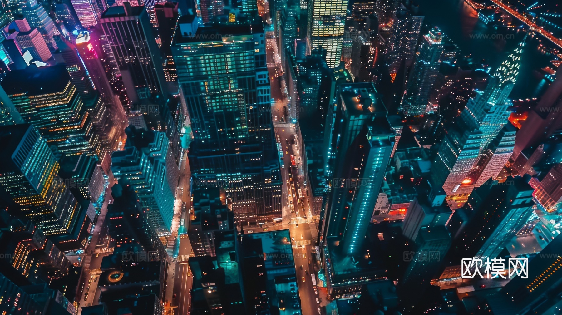 傍晚城市建筑都市风景
