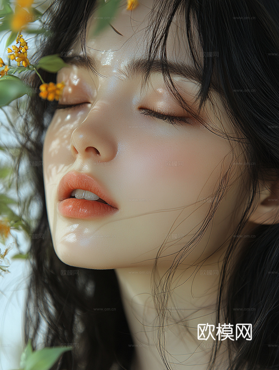 美女人物肖像挂画装饰画