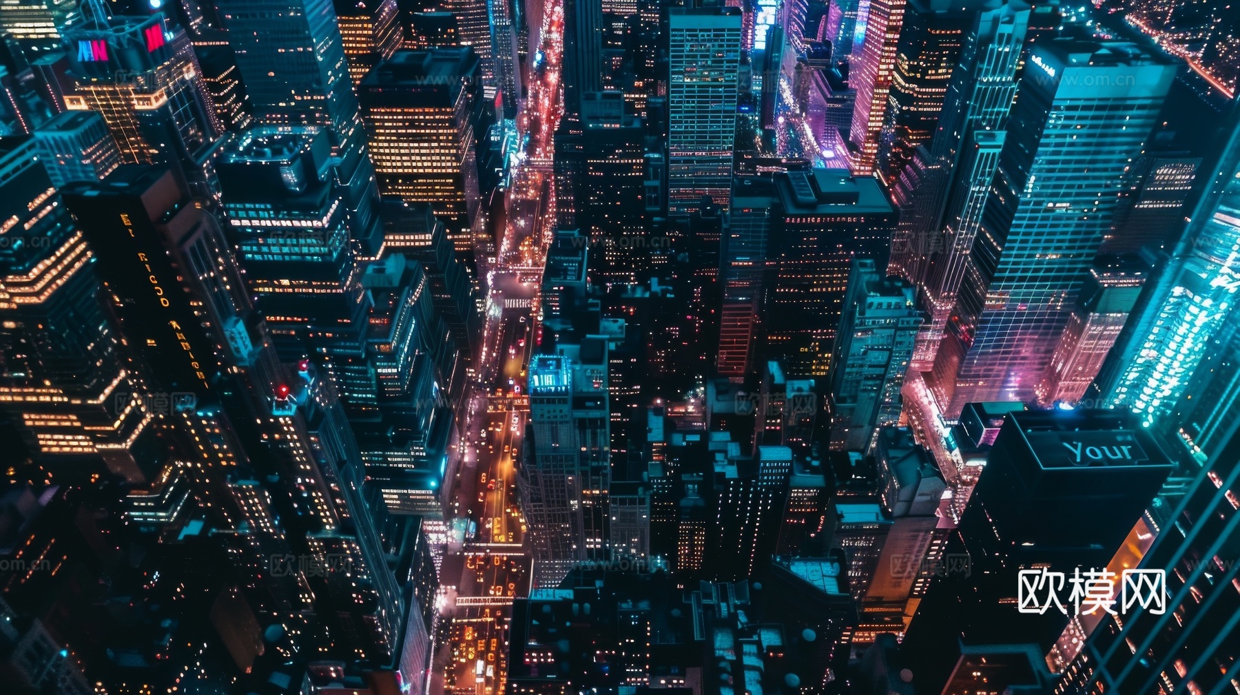 傍晚城市建筑都市风景