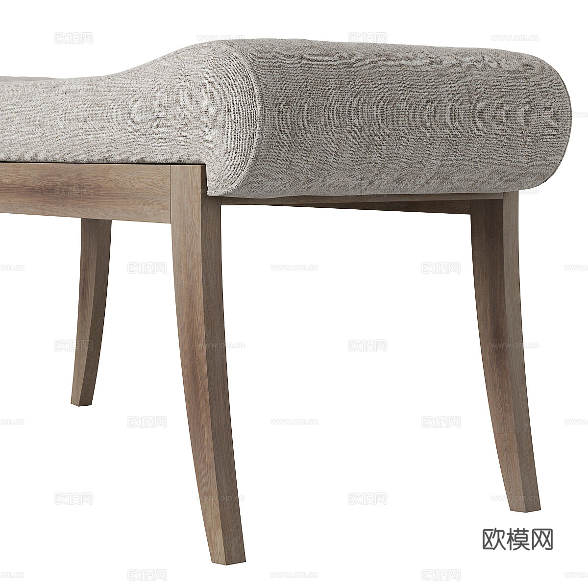 新中式布艺马鞍凳3d模型