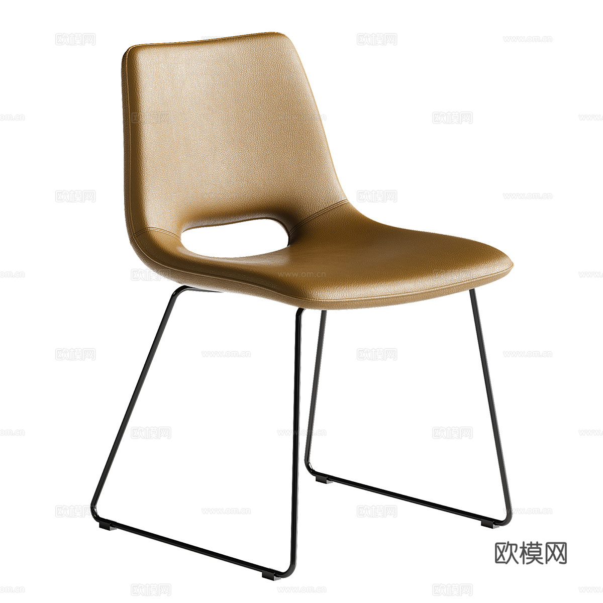 现代极简书桌椅3d模型
