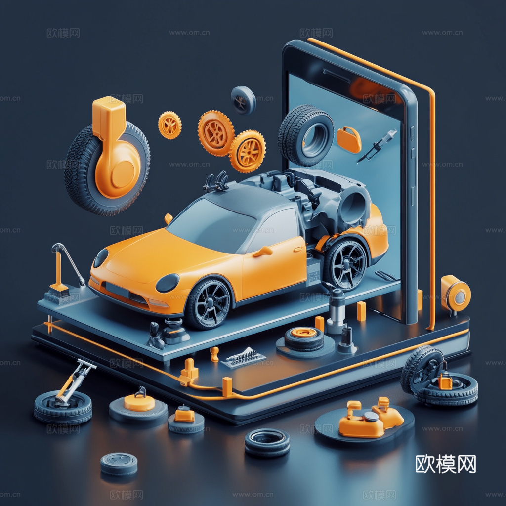 高级跑车赛车壁纸挂画下载（渲染图5）