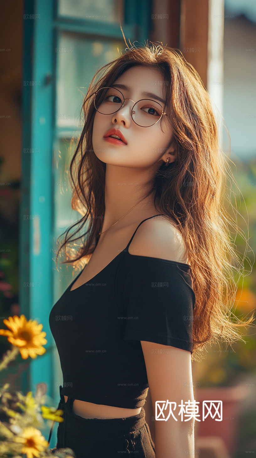 美女人物肖像挂画装饰画下载（渲染图5）