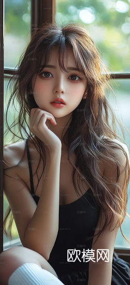 美女人物肖像挂画装饰画下载(渲染图7)