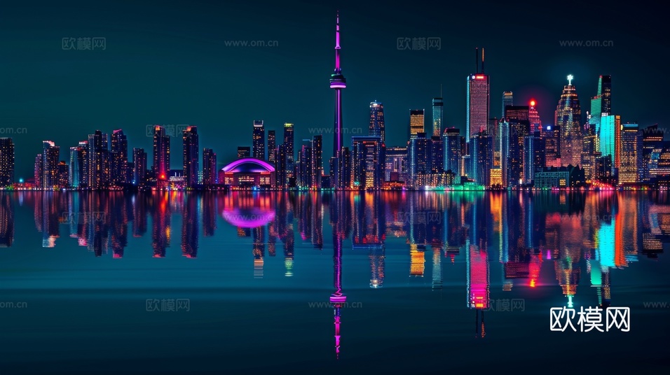 傍晚城市建筑都市風(fēng)景下載(渲染圖7)