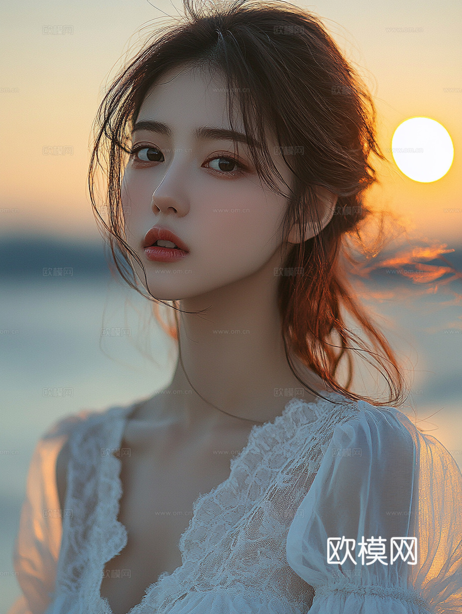 美女人物肖像挂画装饰画