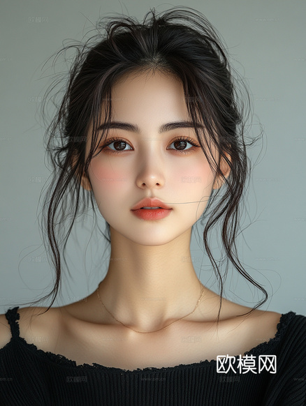 美女人物肖像挂画装饰画下载(渲染图2)