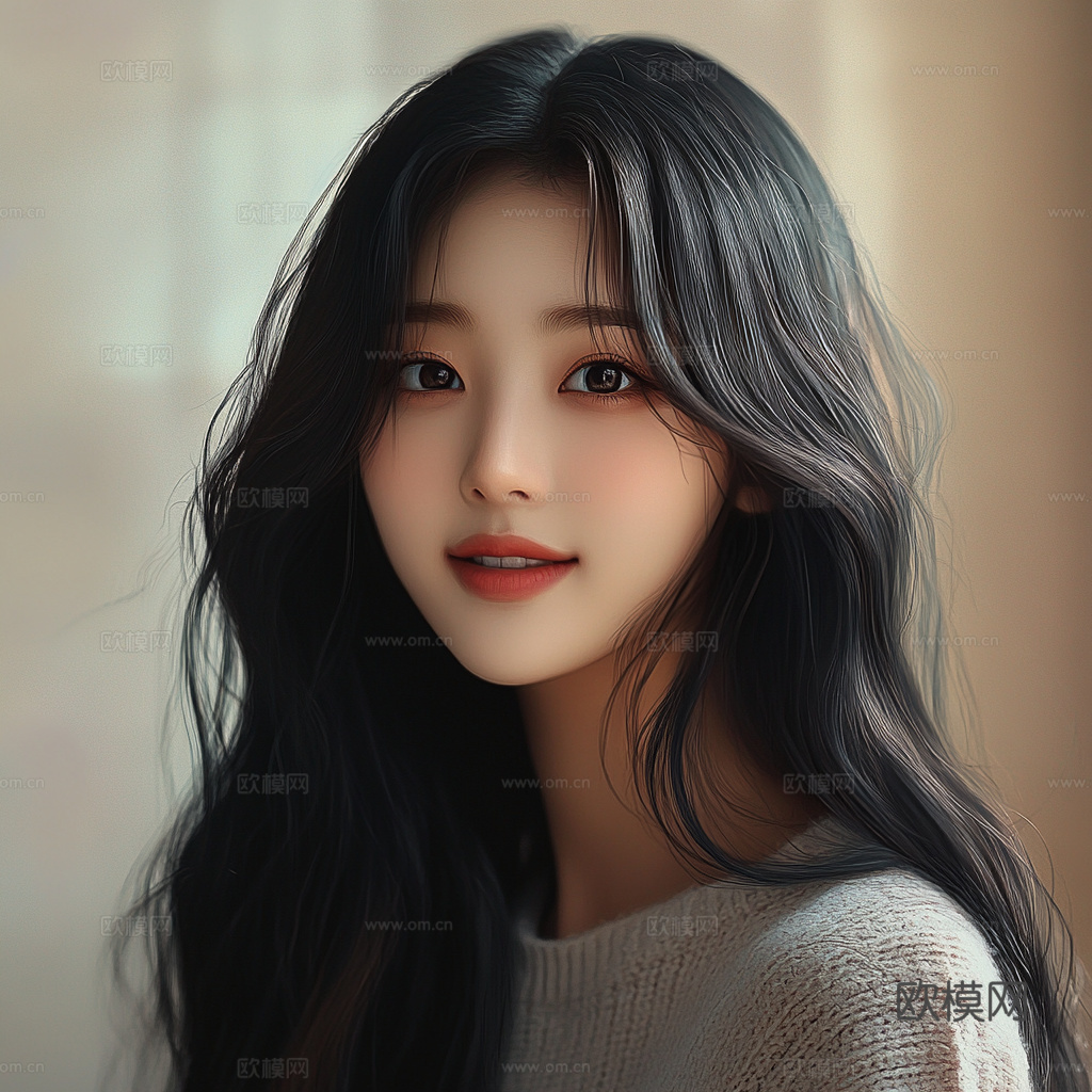 美女人物肖像挂画装饰画