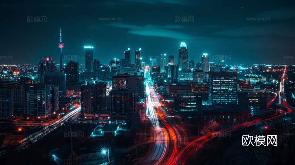 傍晚城市建筑都市風(fēng)景下載(渲染圖5)