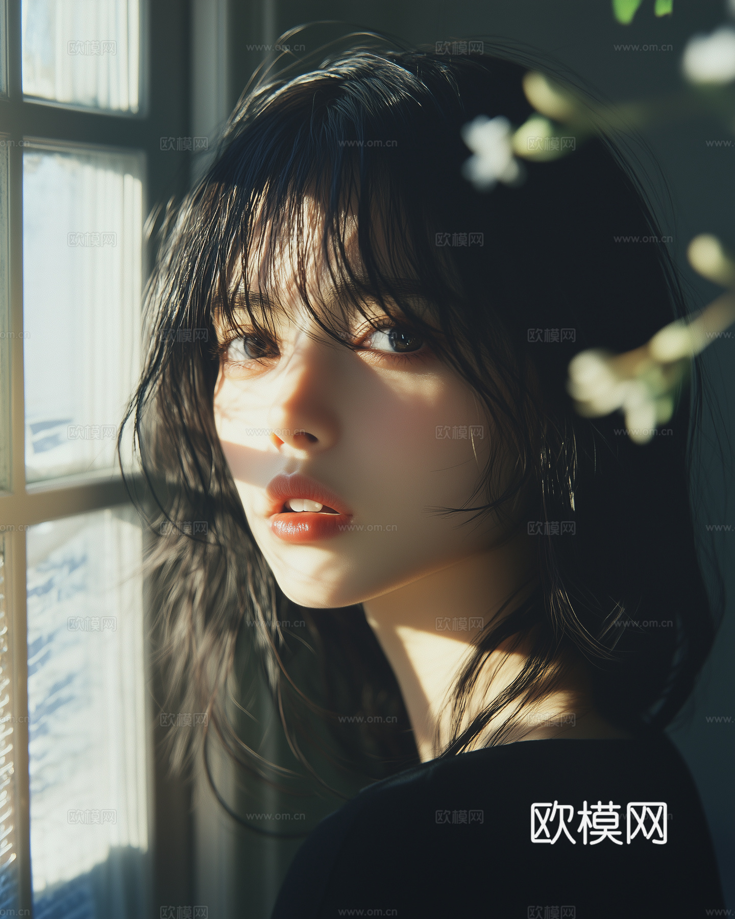 美女人物肖像挂画装饰画下载（渲染图8）