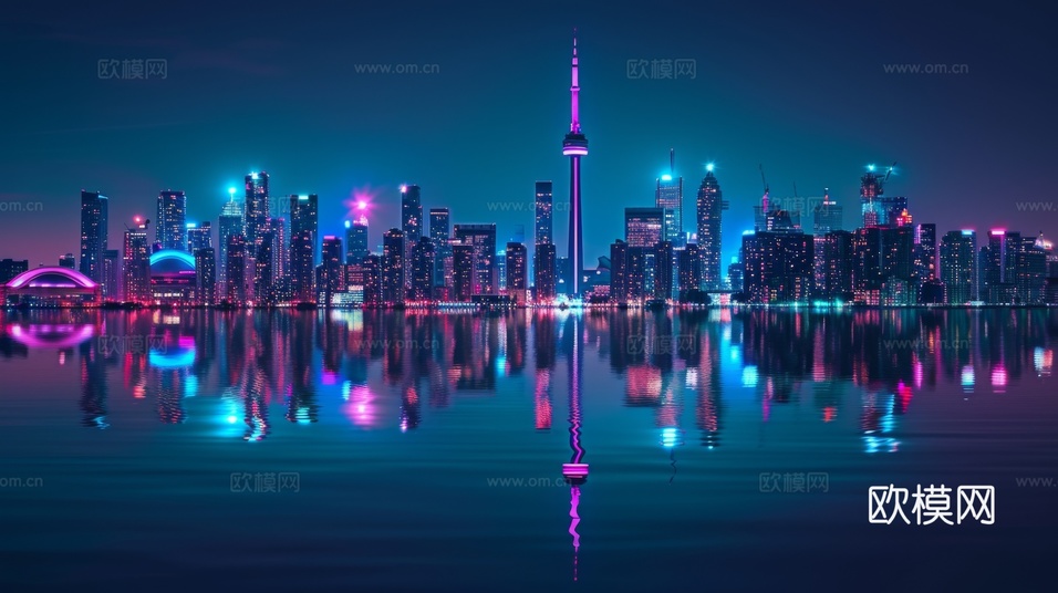 傍晚城市建筑都市風(fēng)景下載(渲染圖1)