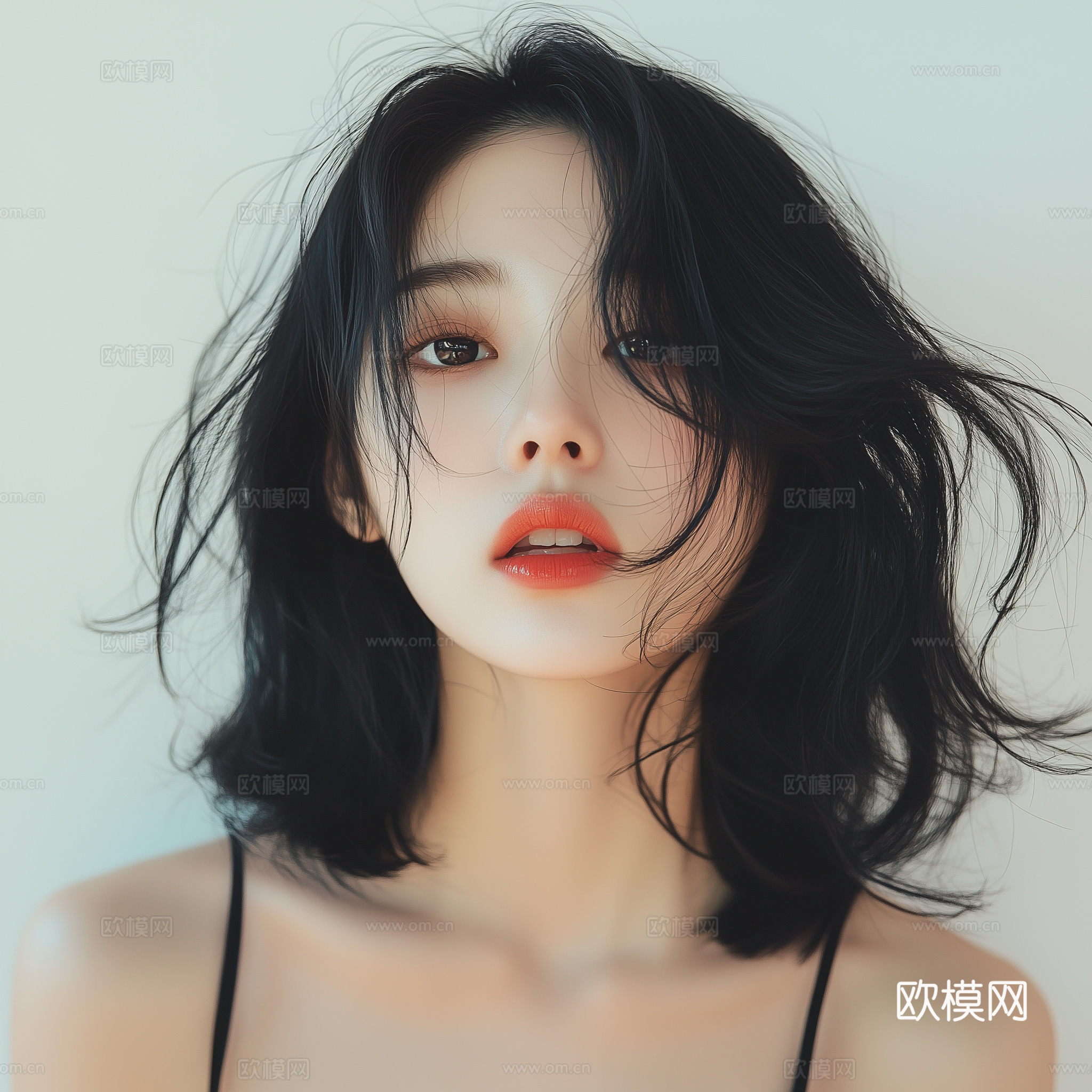 美女人物肖像挂画装饰画