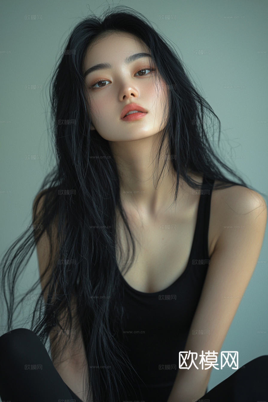 美女人物肖像挂画装饰画