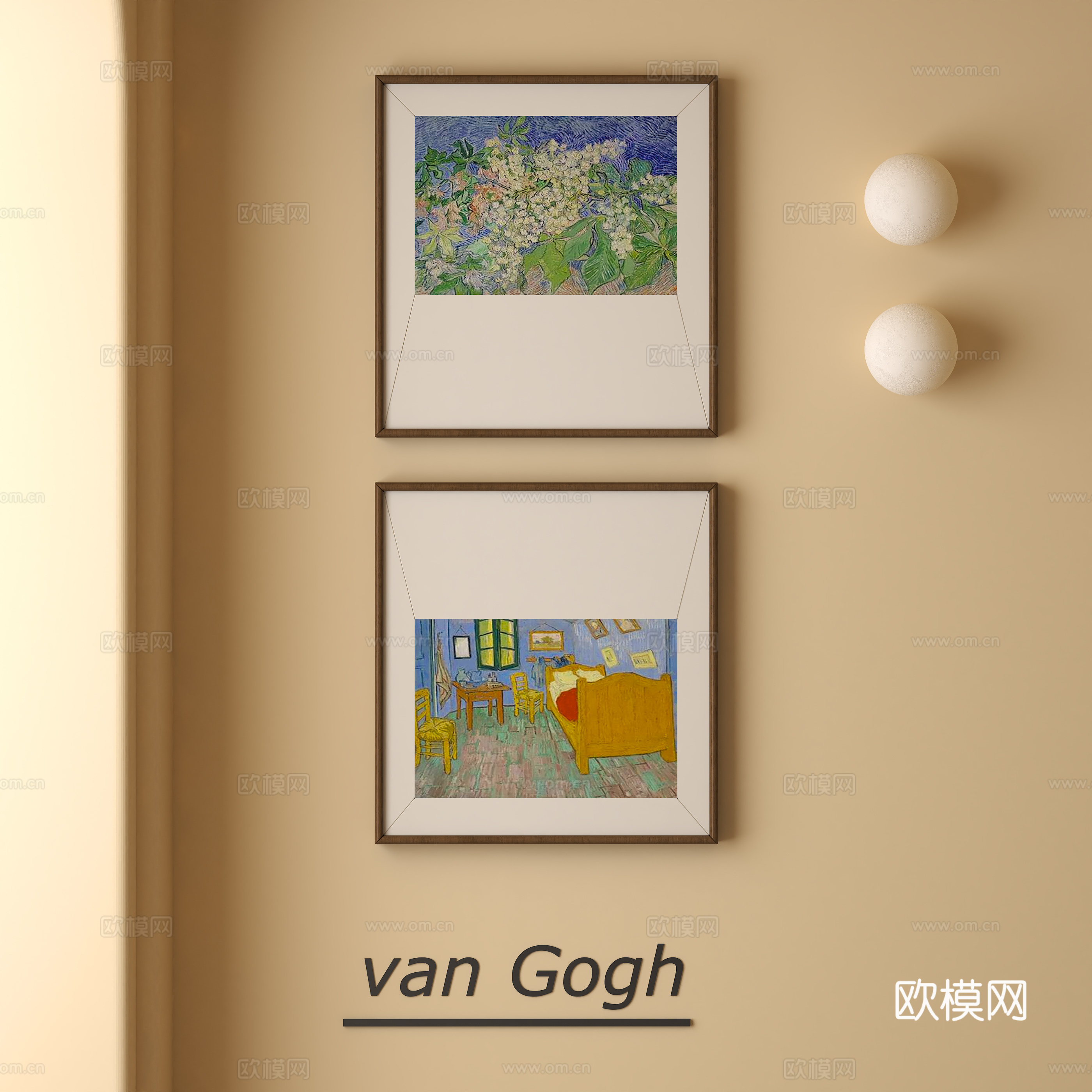 现代装饰挂画组合3d模型