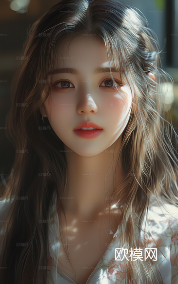 美女人物肖像挂画装饰画下载(渲染图8)