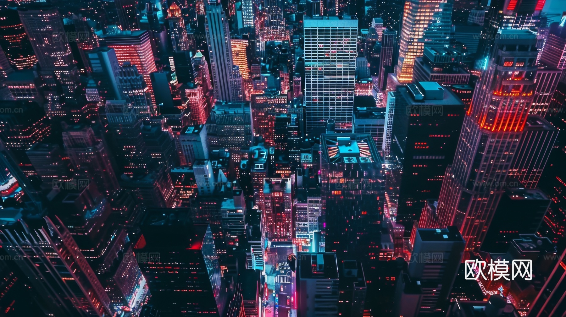 傍晚城市建筑都市风景