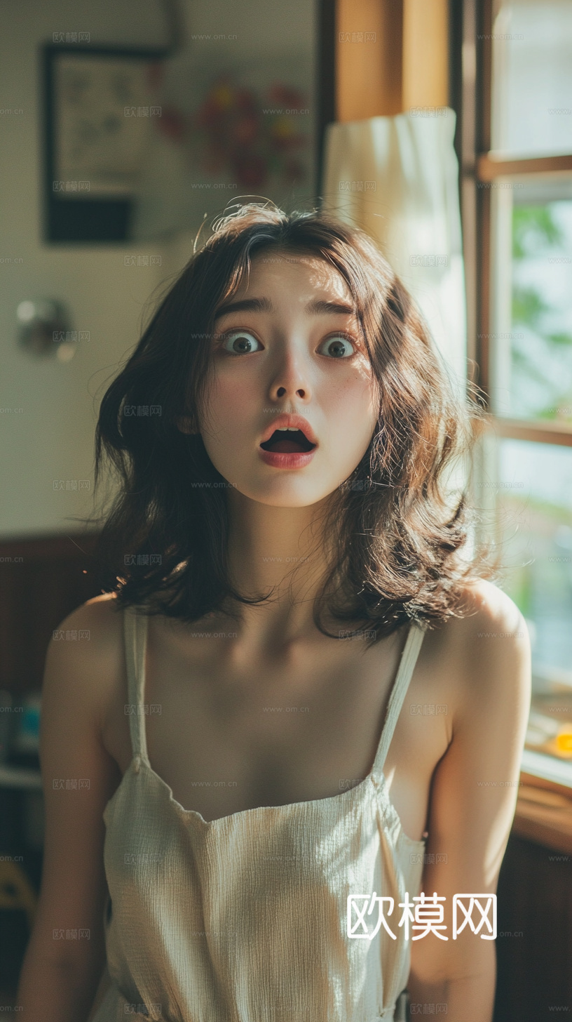 美女人物肖像挂画装饰画下载（渲染图1）