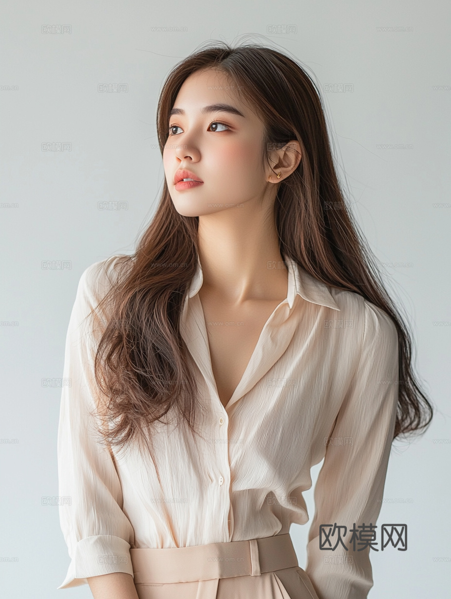 美女人物肖像挂画装饰画下载（渲染图4）