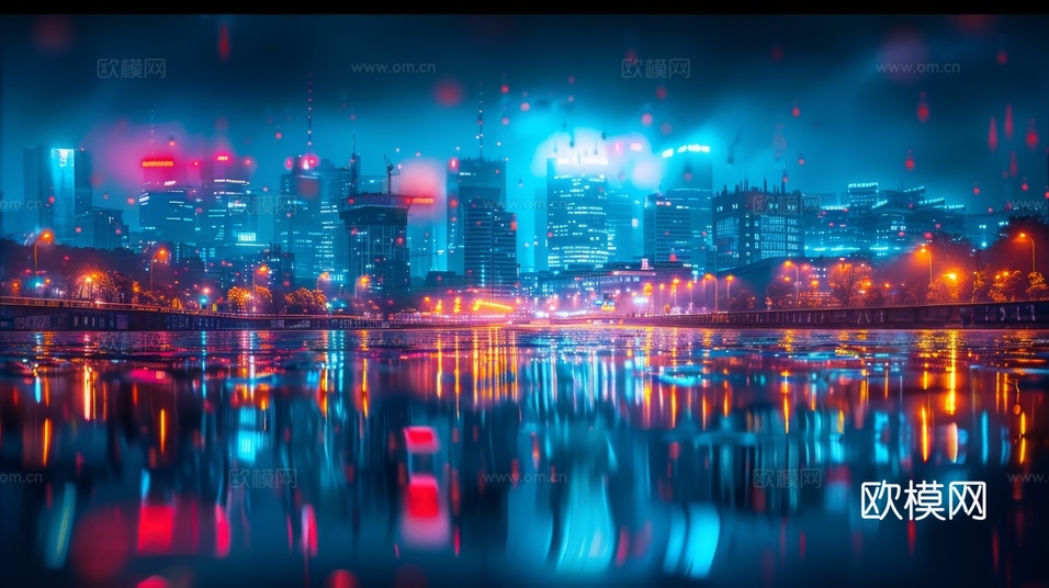 傍晚城市建筑都市風景下載(渲染圖7)
