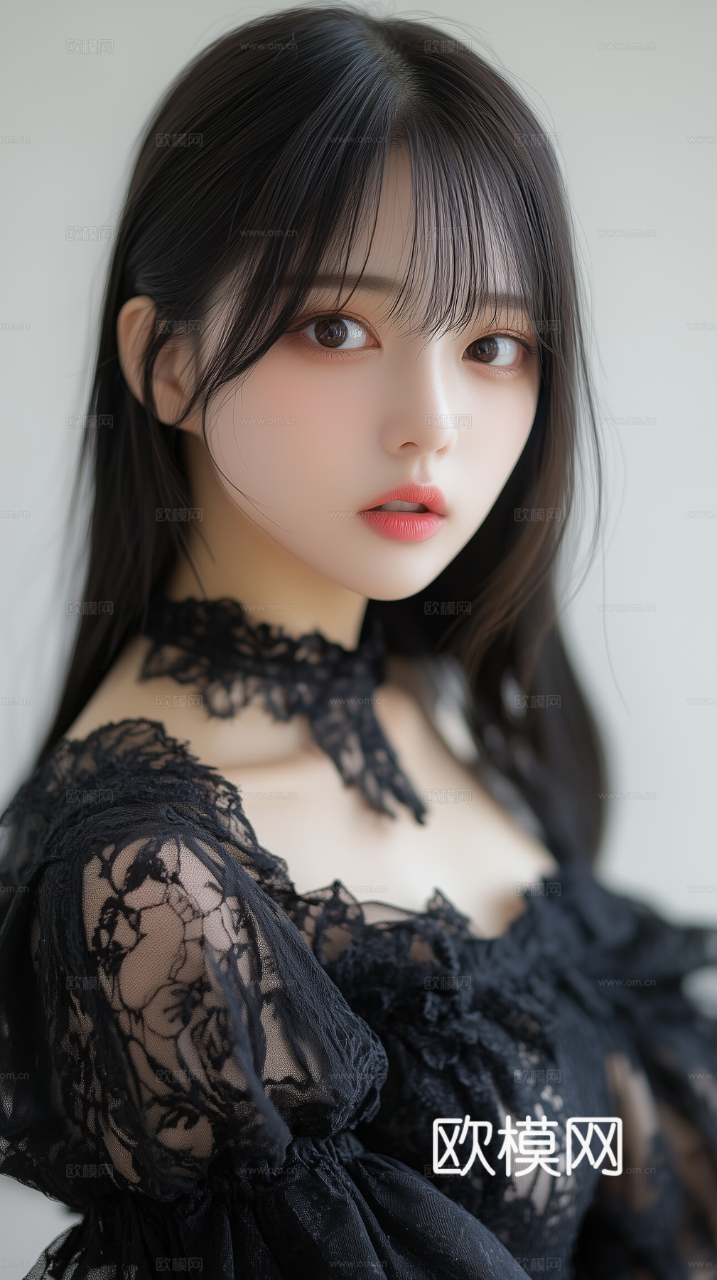 美女人物肖像挂画装饰画下载（渲染图7）