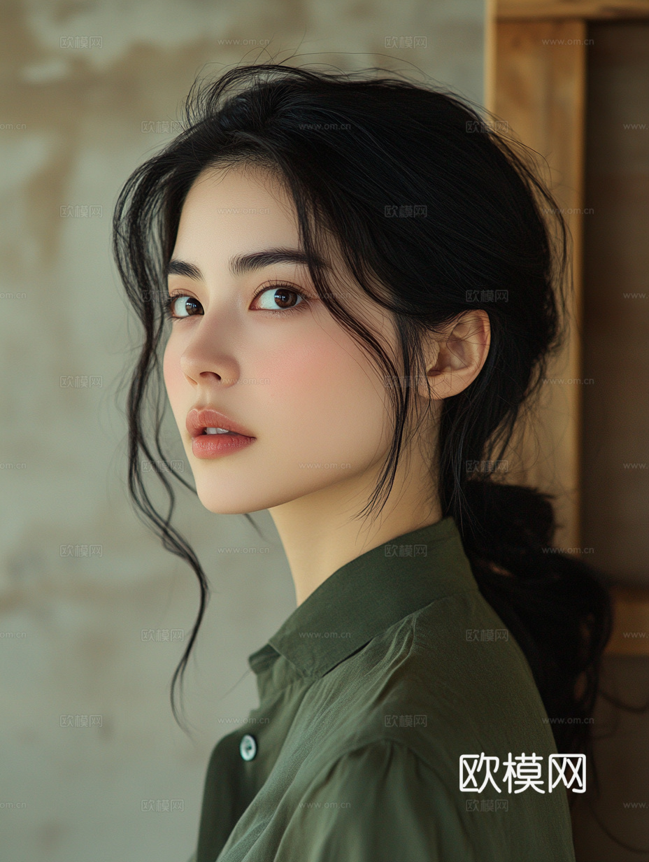 美女人物肖像挂画装饰画