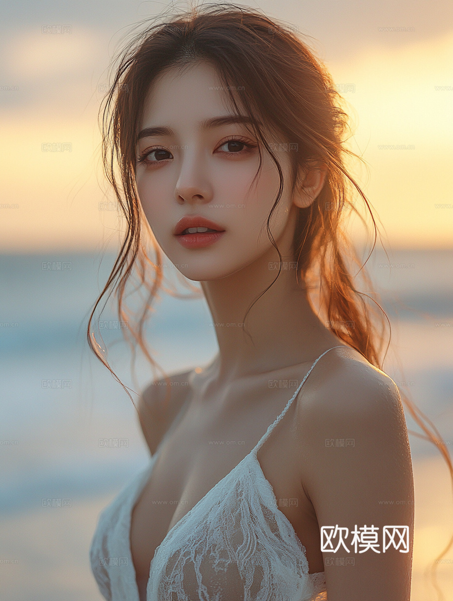 美女人物肖像挂画装饰画