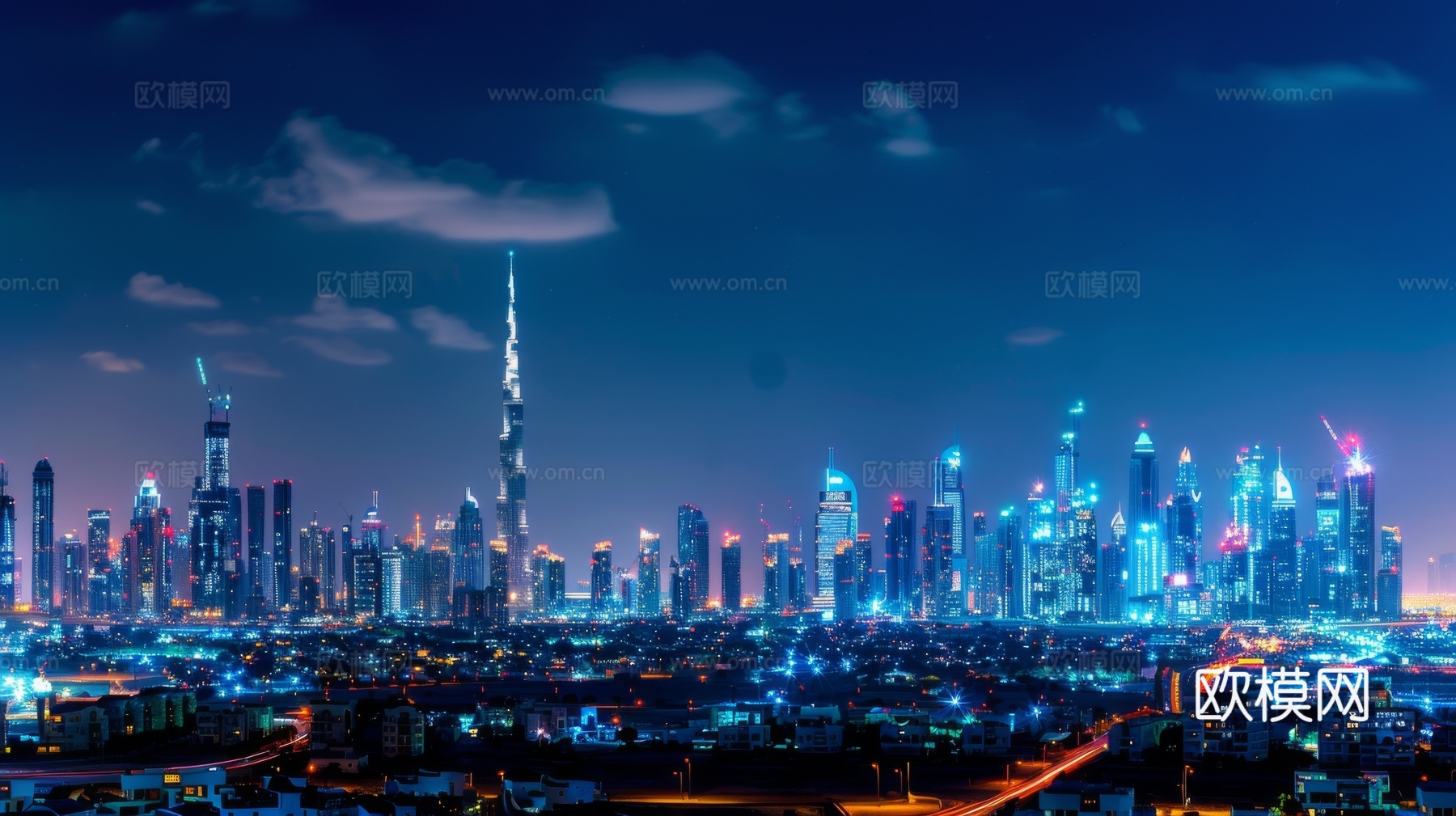 傍晚城市建筑都市风景