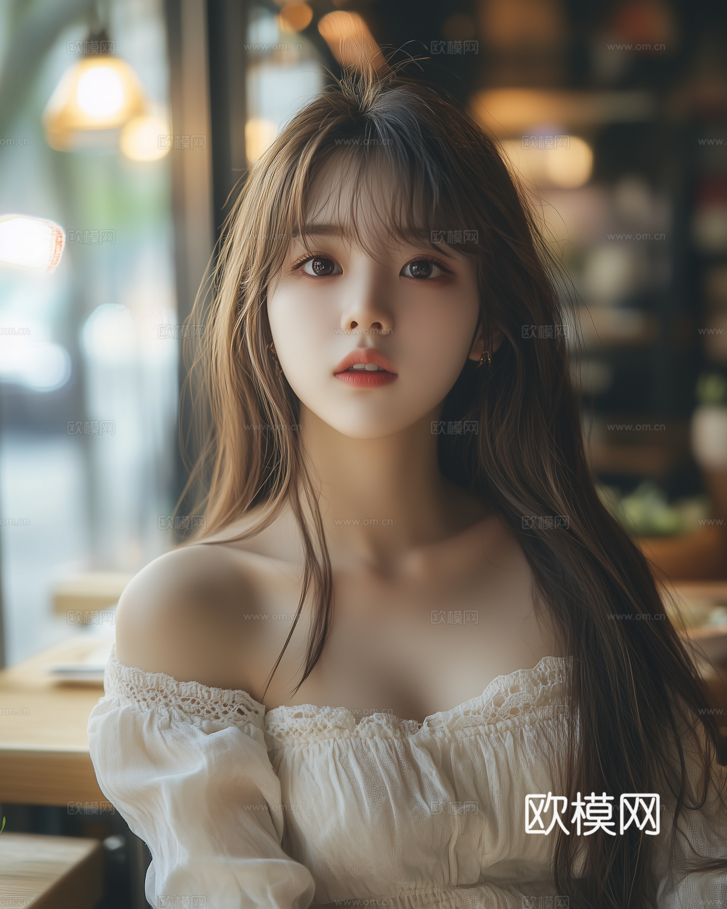 美女人物肖像挂画装饰画下载（渲染图8）