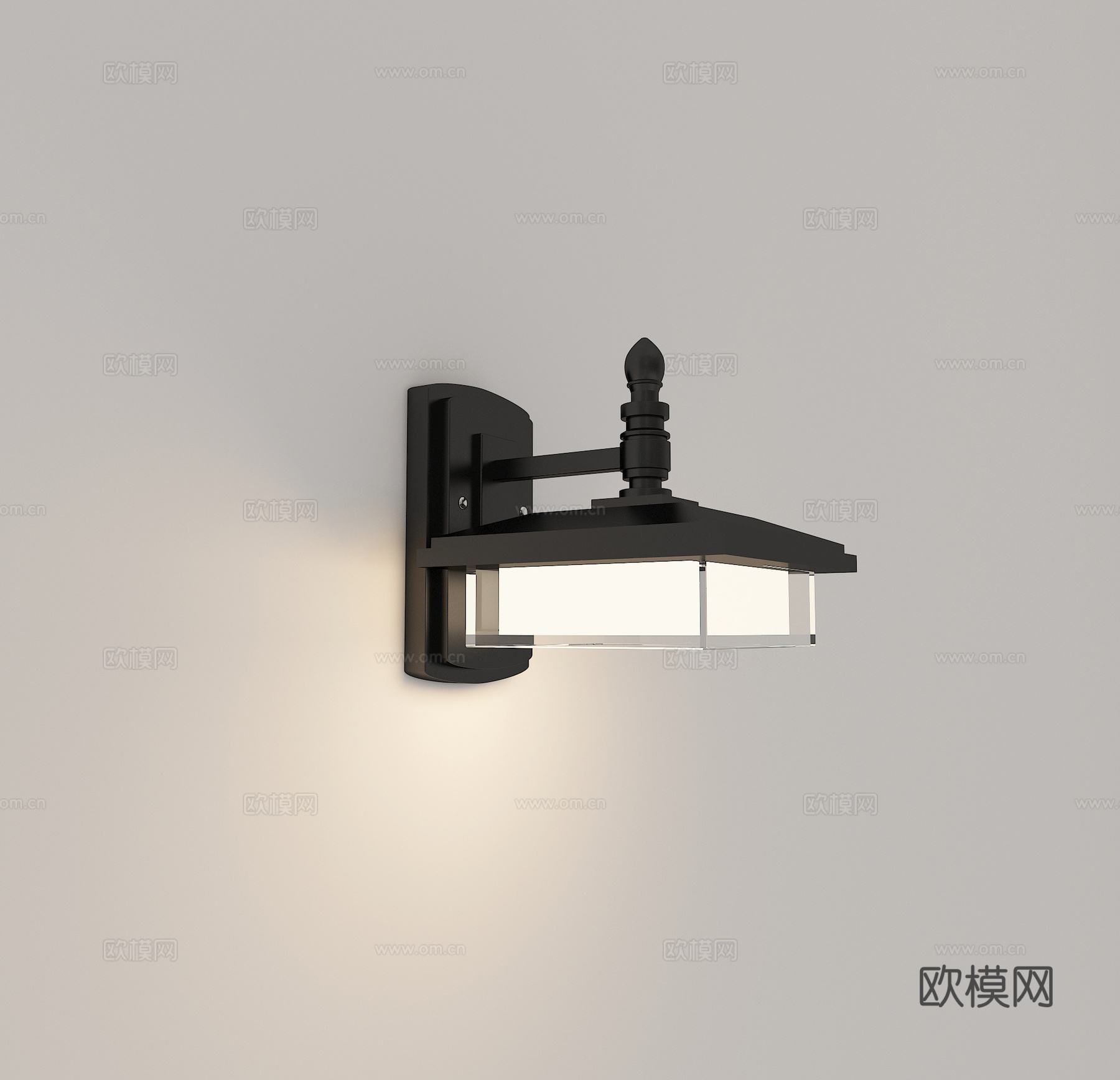 现代简约户外壁灯3d模型