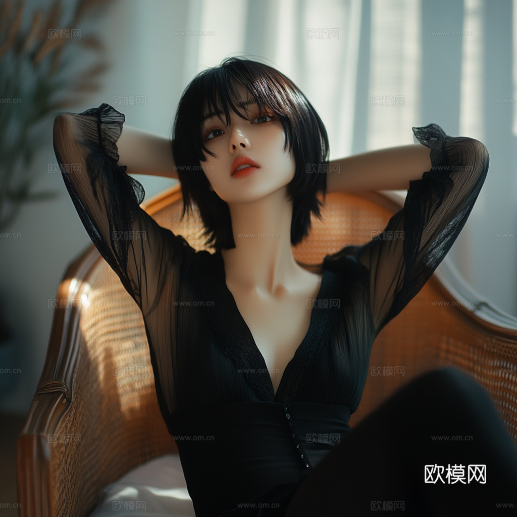 美女人物肖像挂画装饰画