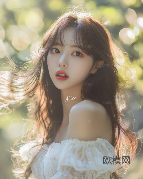 美女人物肖像挂画装饰画下载(渲染图4)