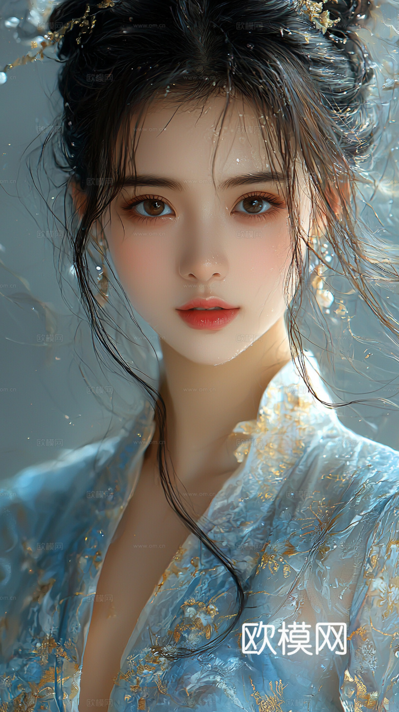 美女人物肖像挂画装饰画