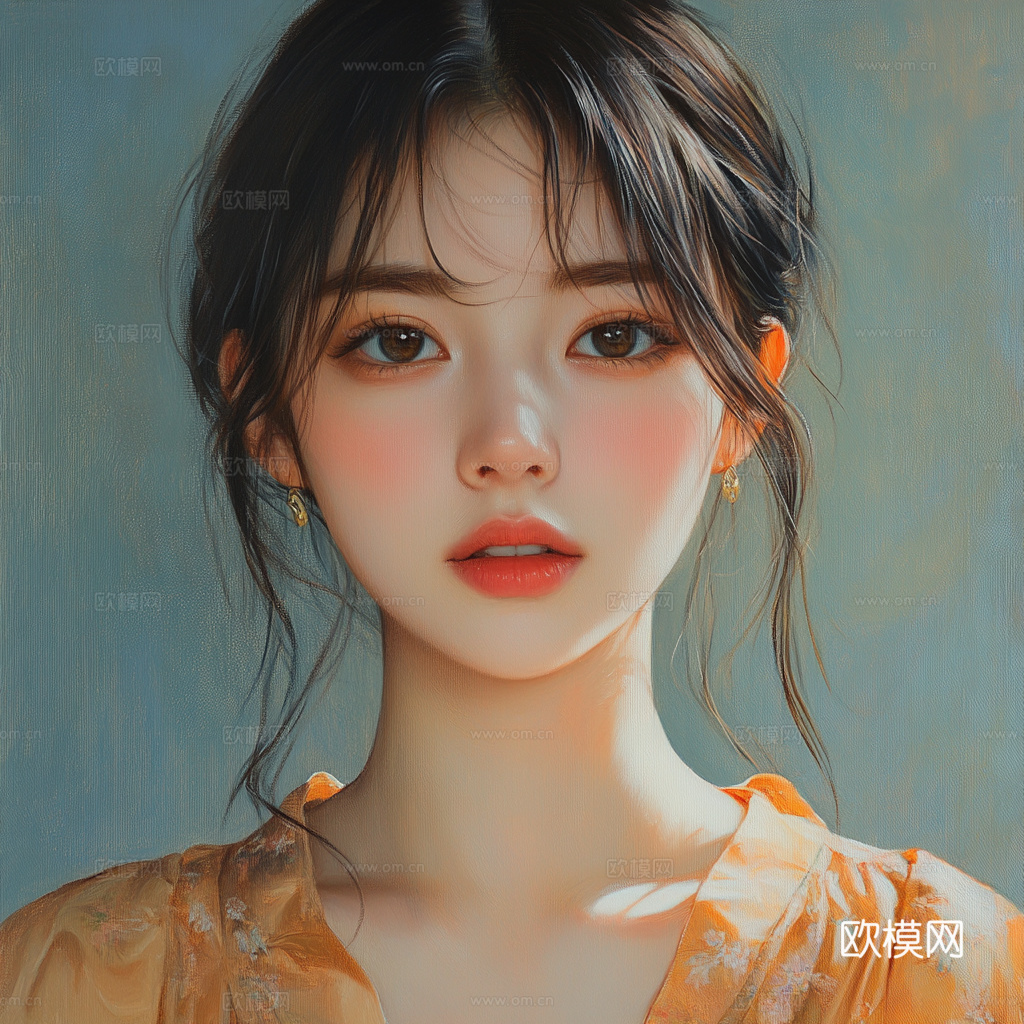 美女人物肖像挂画装饰画