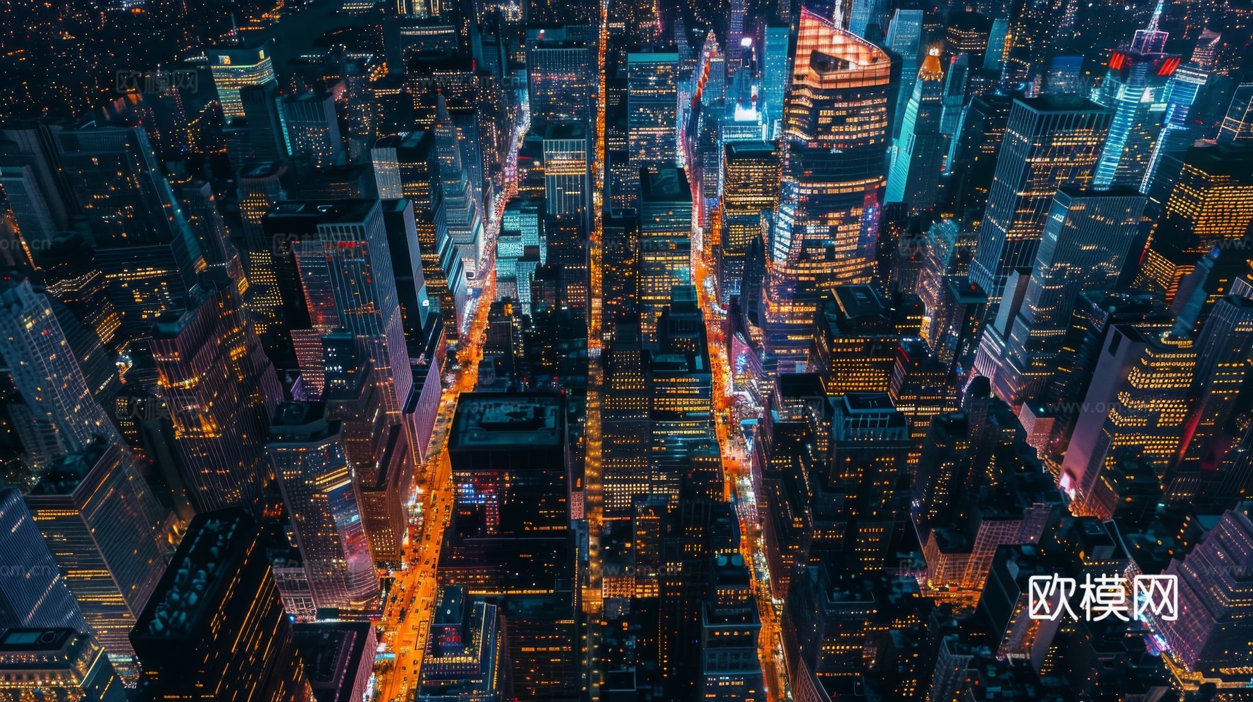 傍晚城市建筑都市风景