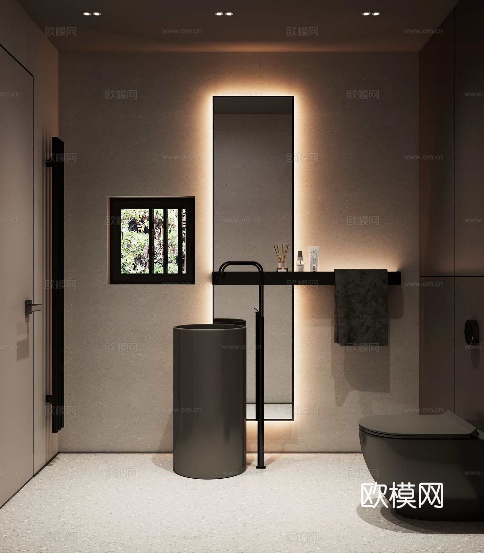 工业风卫生间3d模型