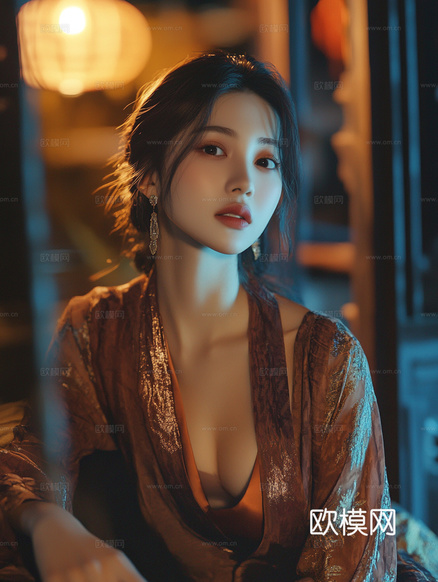 美女人物肖像挂画装饰画下载(渲染图5)
