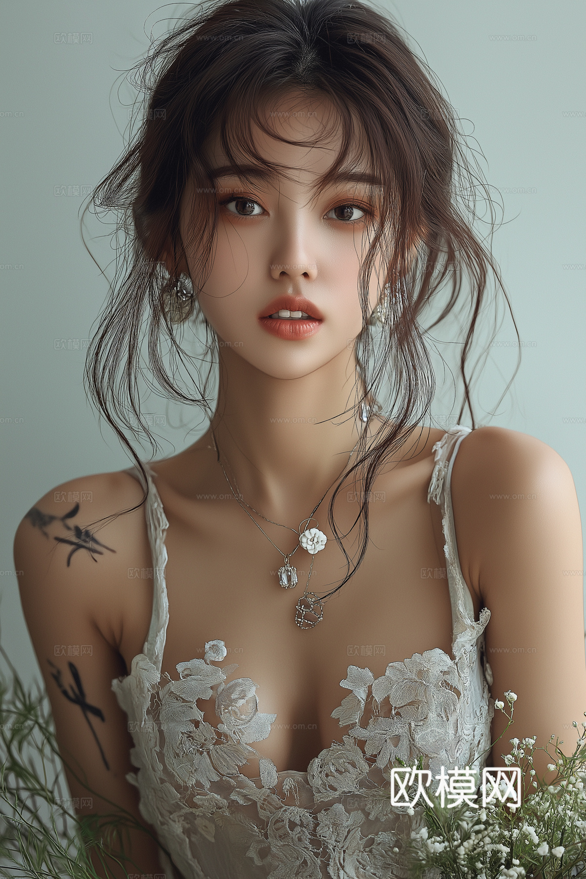 美女人物肖像挂画装饰画下载（渲染图8）