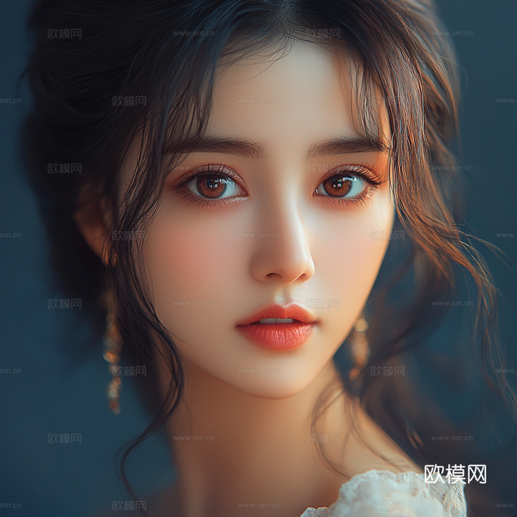 美女人物肖像挂画装饰画