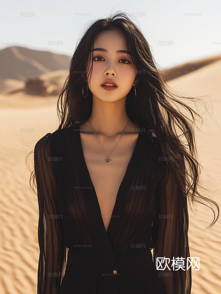 美女人物肖像挂画装饰画下载(渲染图5)