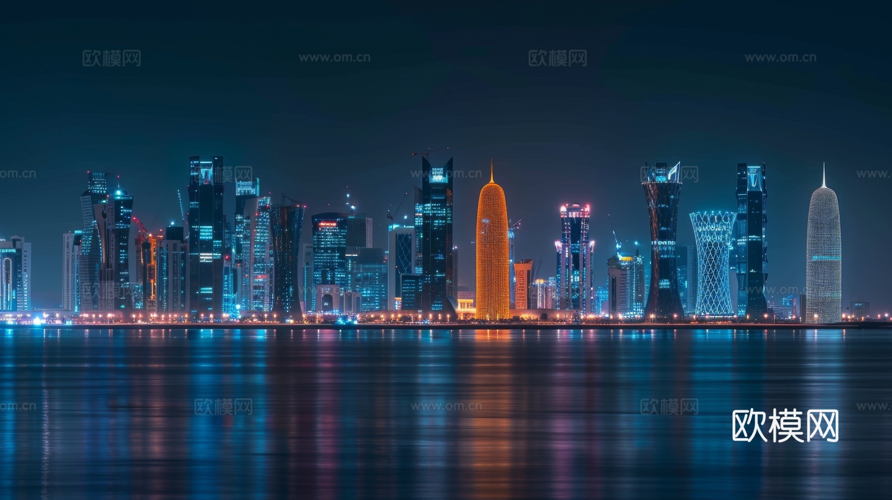 傍晚城市建筑都市风景