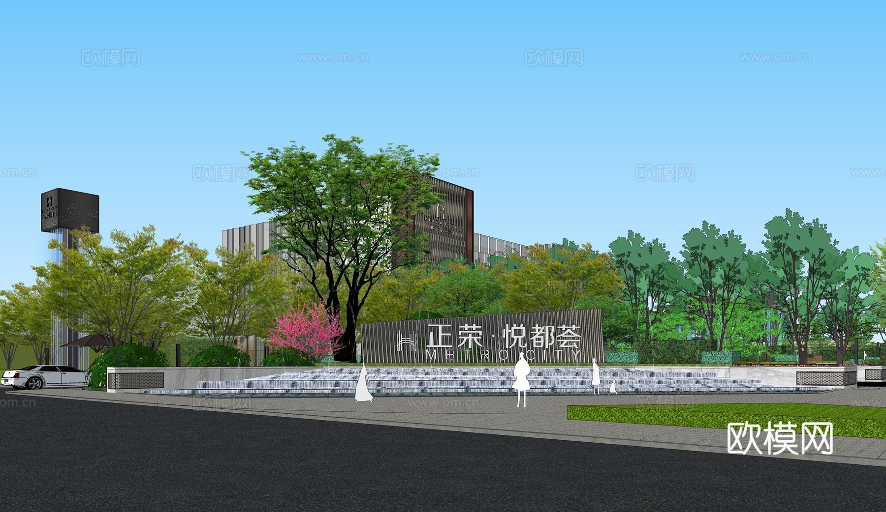 现代售楼处 售楼处景观 博物馆 展览馆 会展中心su模型