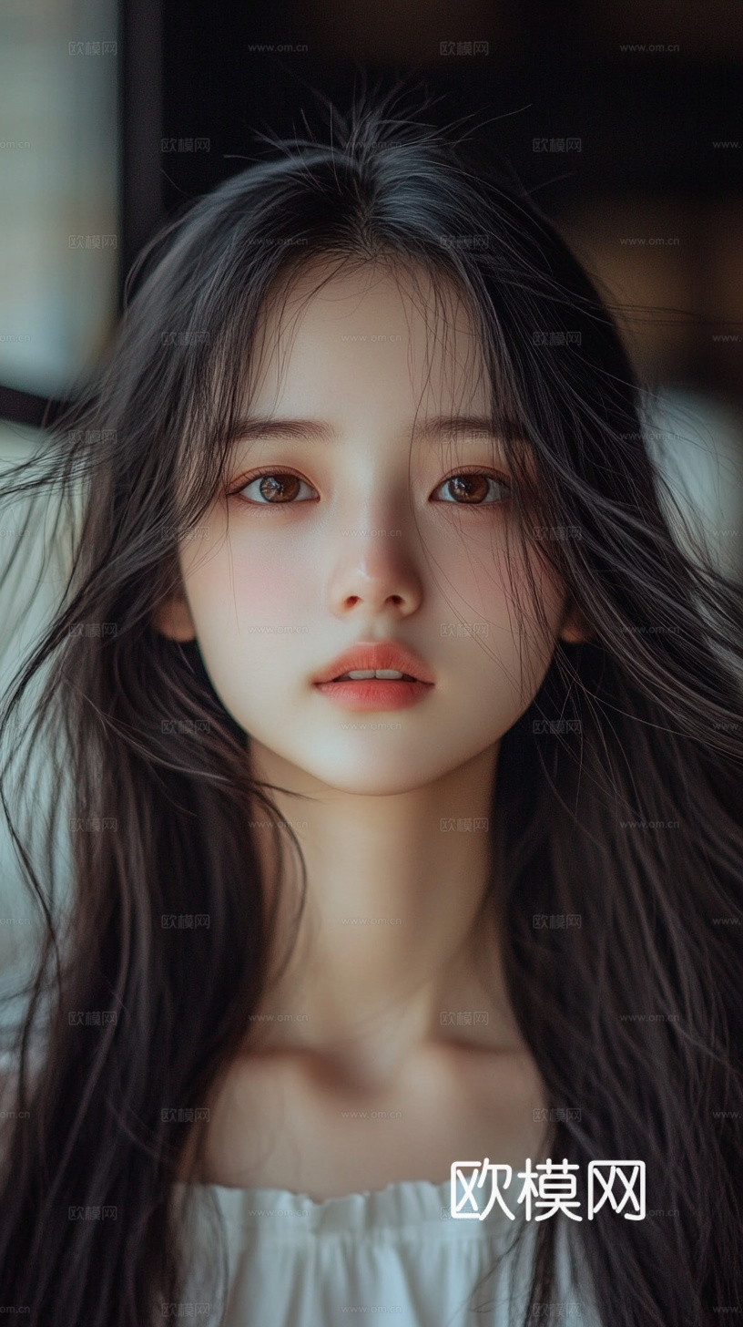 美女人物肖像挂画装饰画下载（渲染图7）