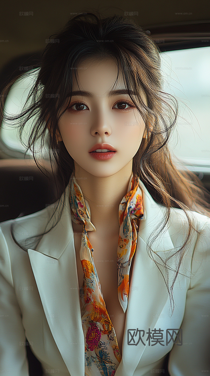 美女人物肖像挂画装饰画下载（渲染图4）