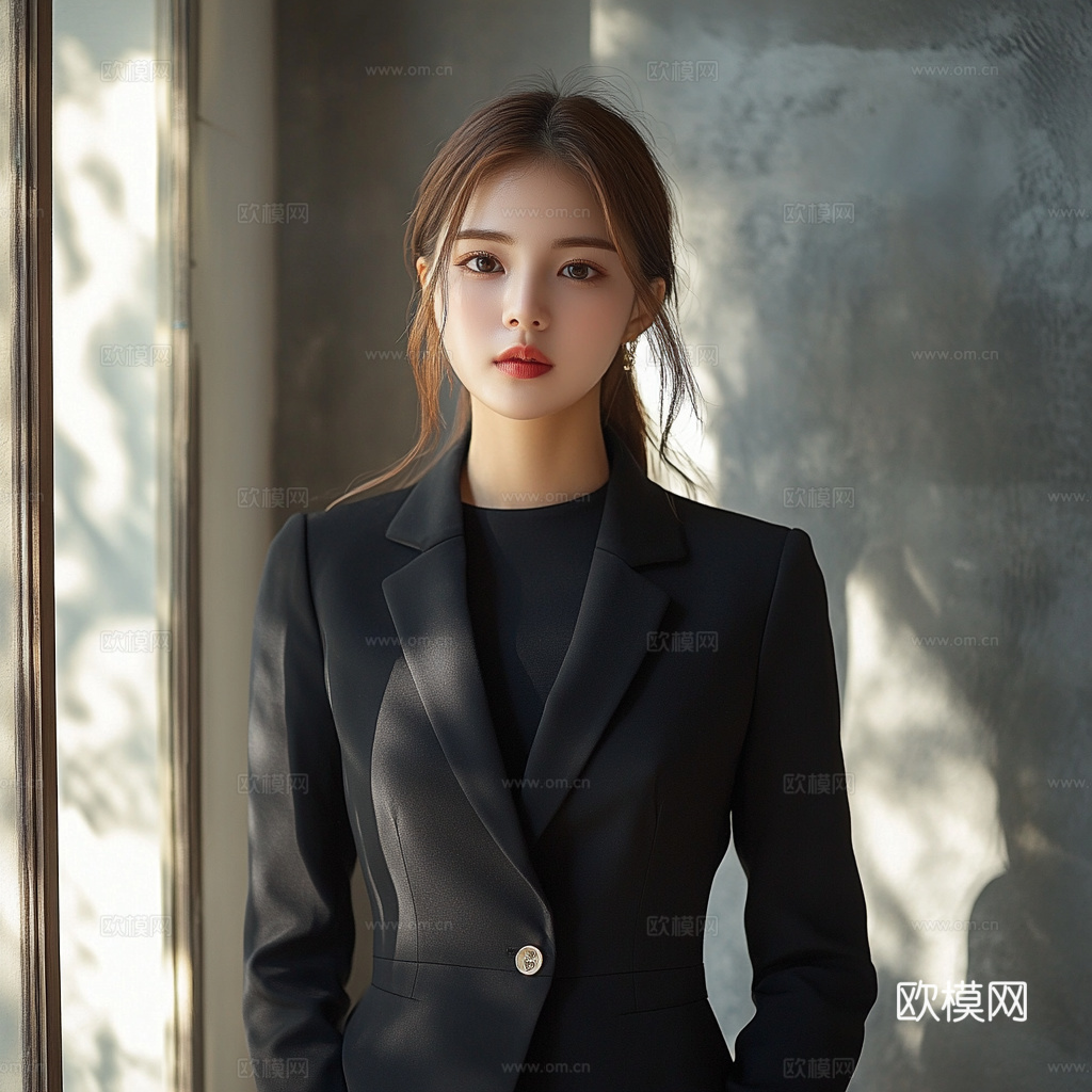 美女人物肖像挂画装饰画下载（渲染图2）