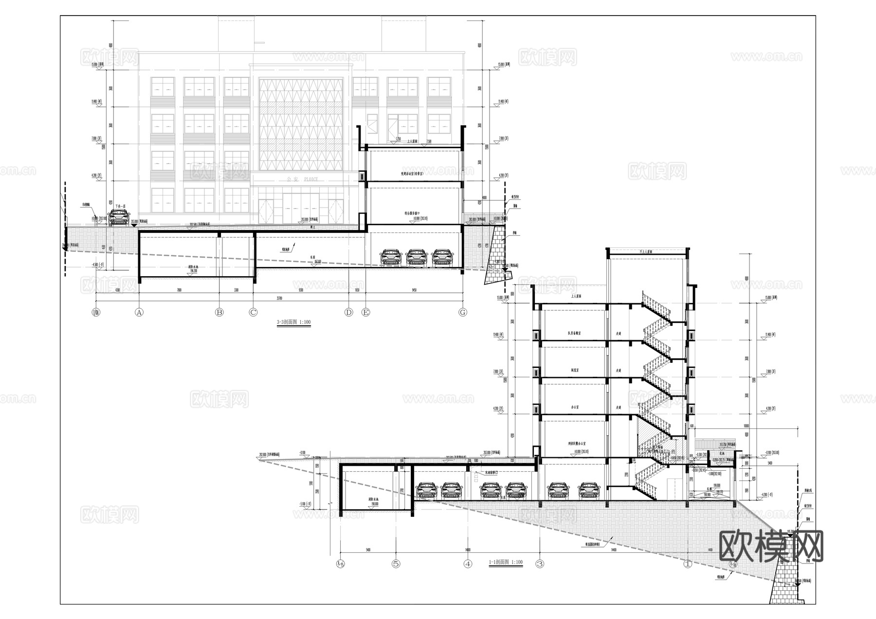 建筑施工图cad施工图